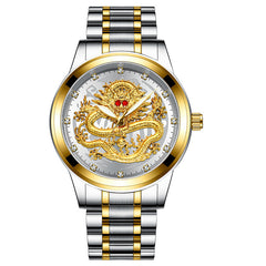Luxury Chinese Dragon Steel Watch - 7 Color Options