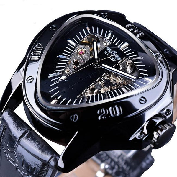 Ultra Luxury Mechanical Steel Skeleton Watch - Black/Black