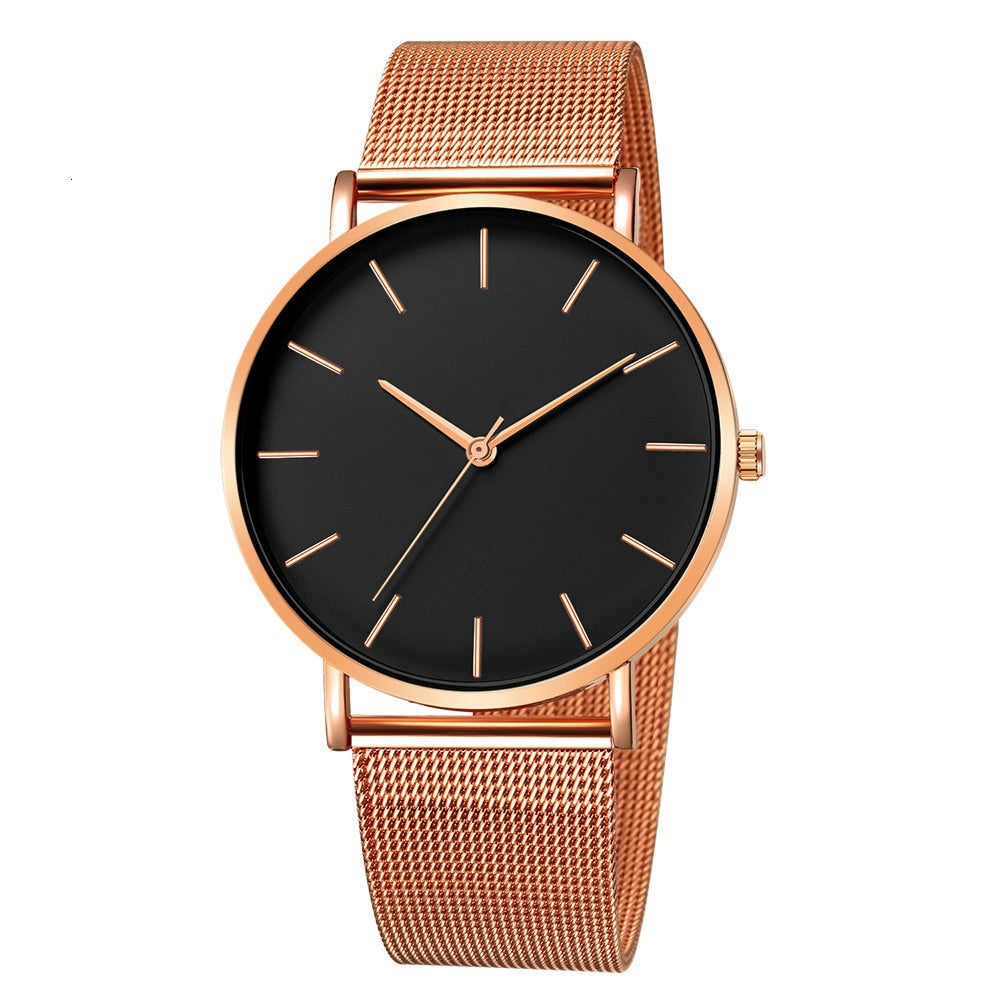 Classic Steel Mesh Ultra-Thin Watch - 11 Color Options
