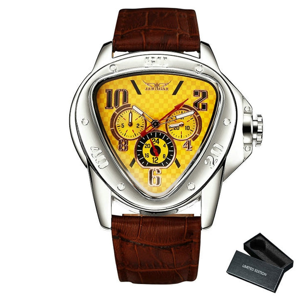 Luxury Steel Quartz Chronograph Automatic Watch - Yellow