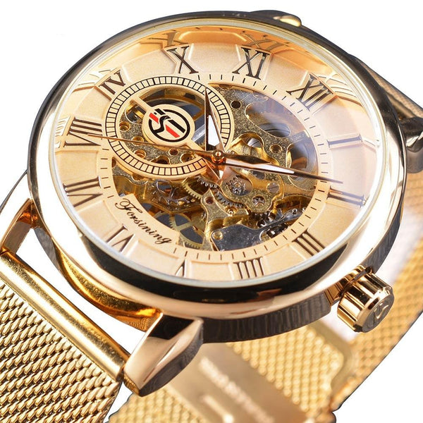 Ultra Luxury Automatic Skeleton Watch - Gold/Gold