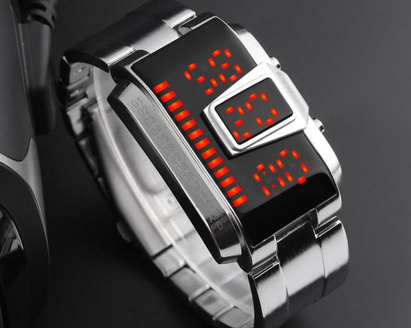 Digital Waterproof LED Watch - Silver