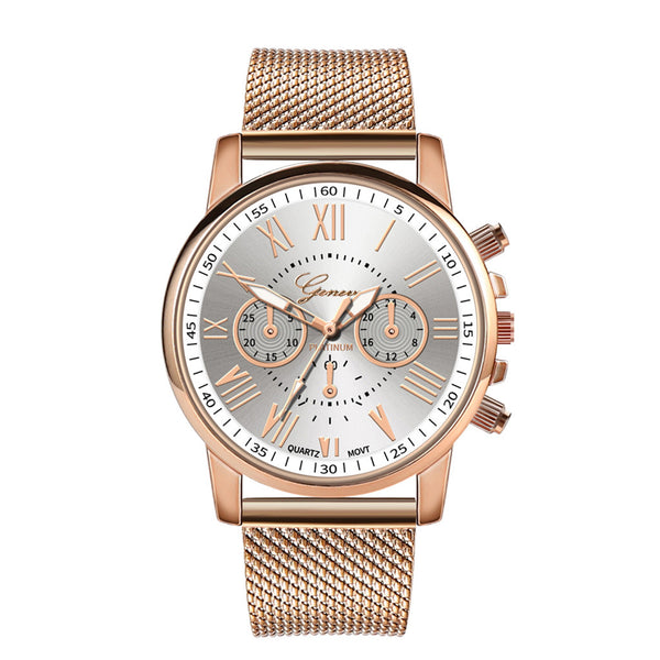 Luxury Chronograph Milanese Stainless Steel Band Watch