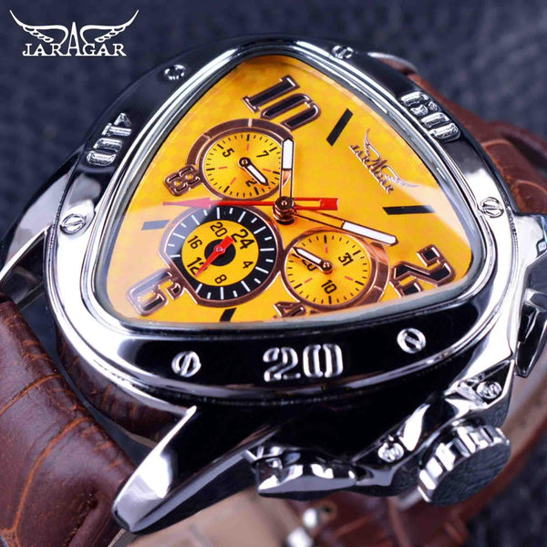 Ultra Luxury Mechanical Steel Chronograph Automatic Watch - Yellow