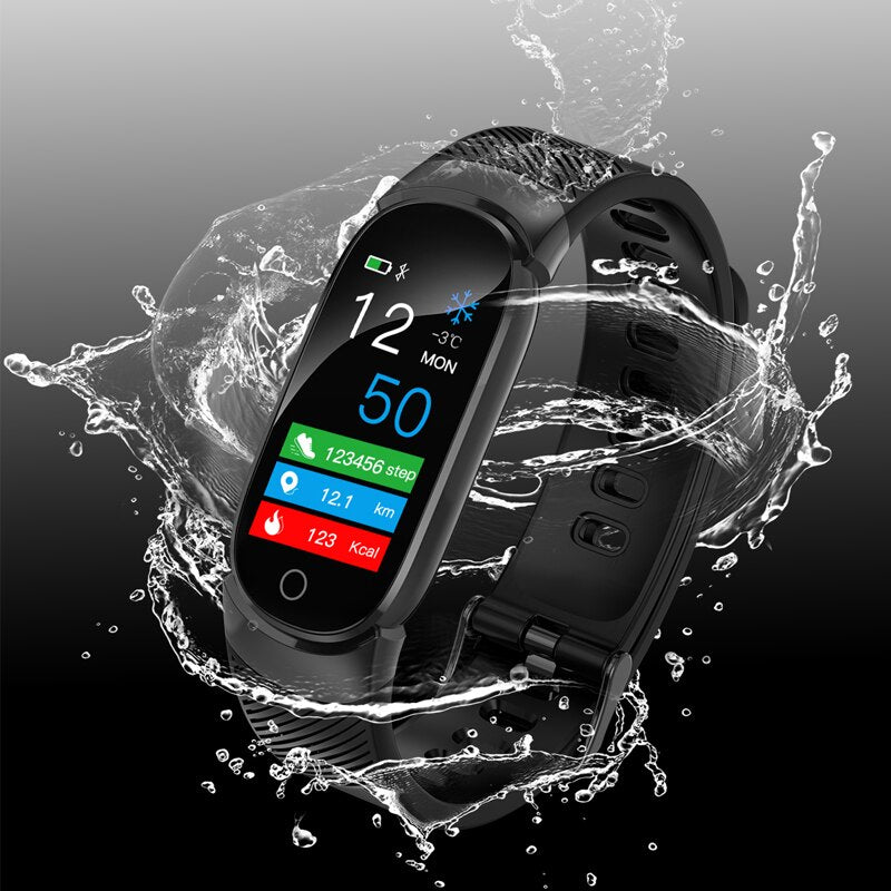 Bluetooth Digital LED Smart Fitness Watch - Pink