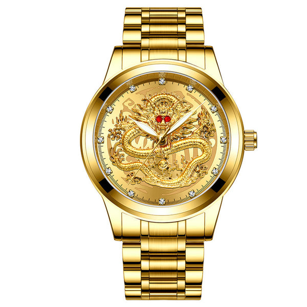 Luxury Chinese Dragon Steel Watch - 7 Color Options