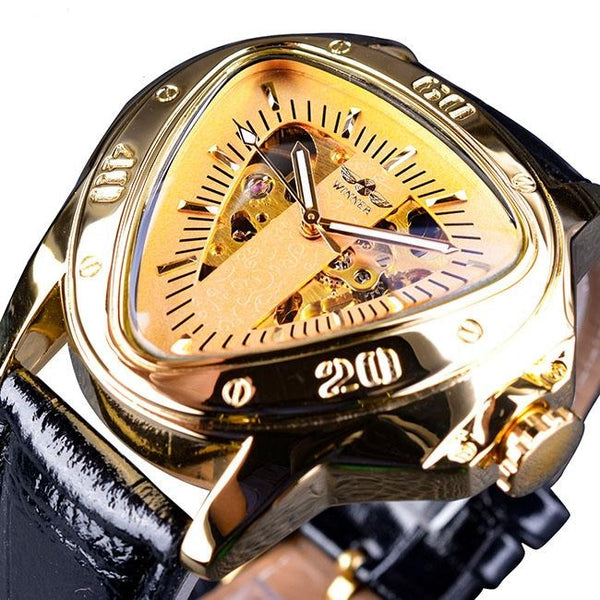 Ultra Luxury Mechanical Steel Skeleton Watch - Gold