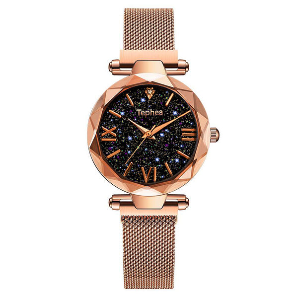 Luxury Elegant Starry Quartz Watch - Gold